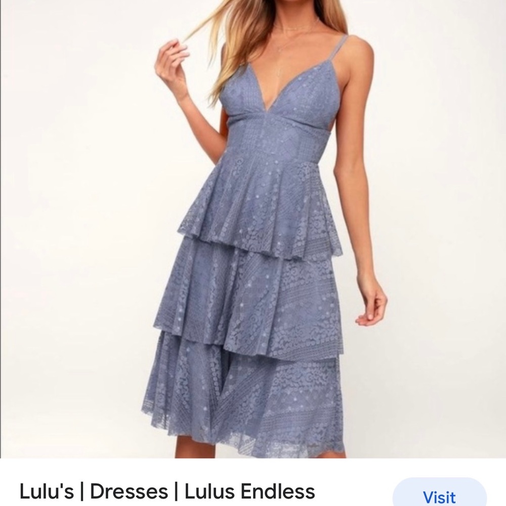 Blue Lulus ruffled dress